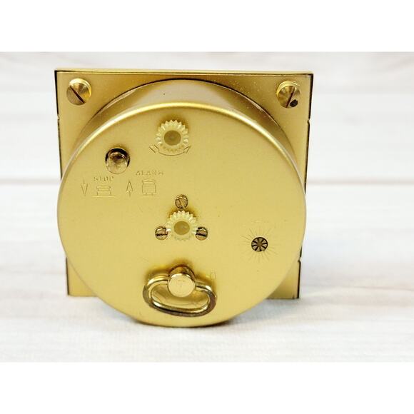 Vintage Seth Thomas Travel Alarm Clock Brown Case Germany READ - Picture 5 of 16